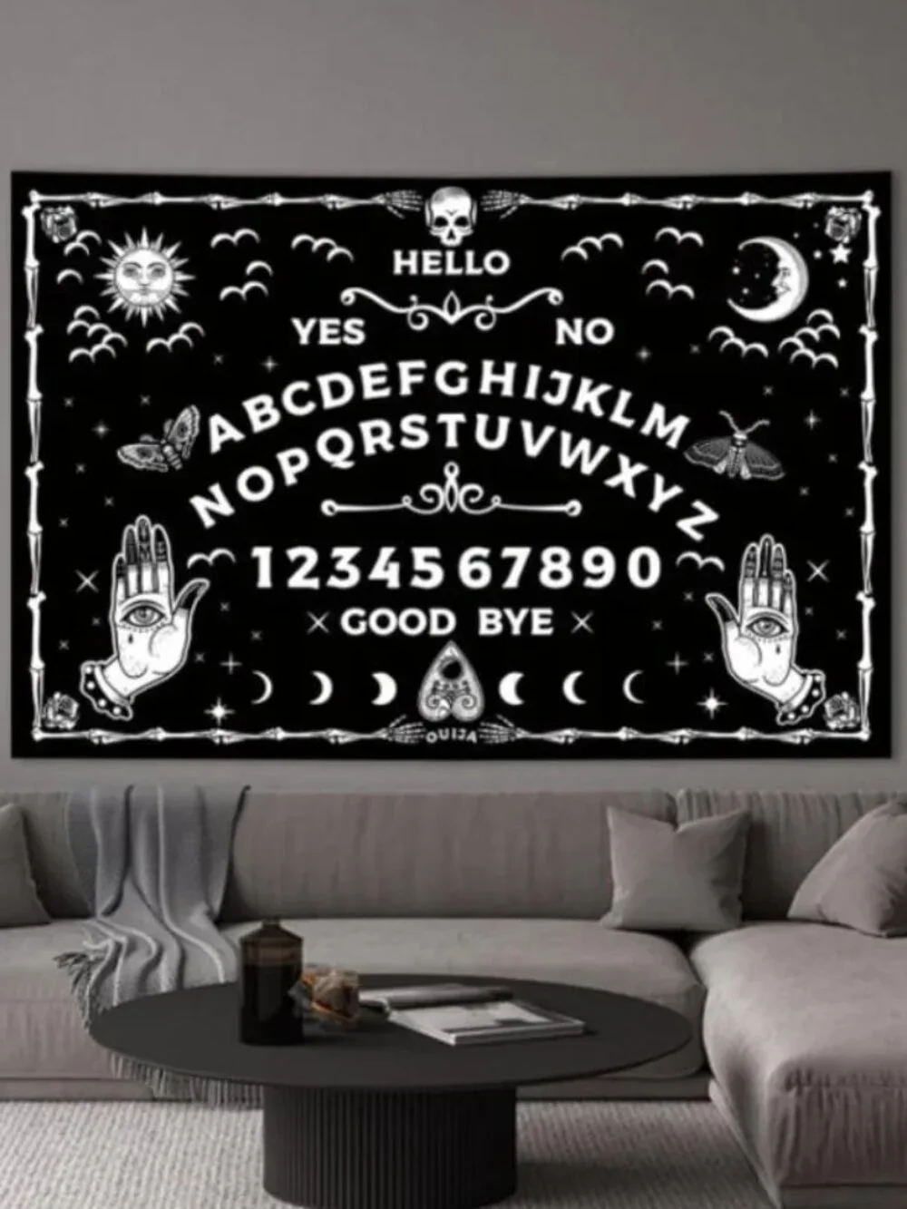 24x36 Inch Gothic Ouija Board Tapestry Witchy Spiritual Wall Hanging